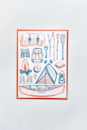 Summer Camping Survival Card