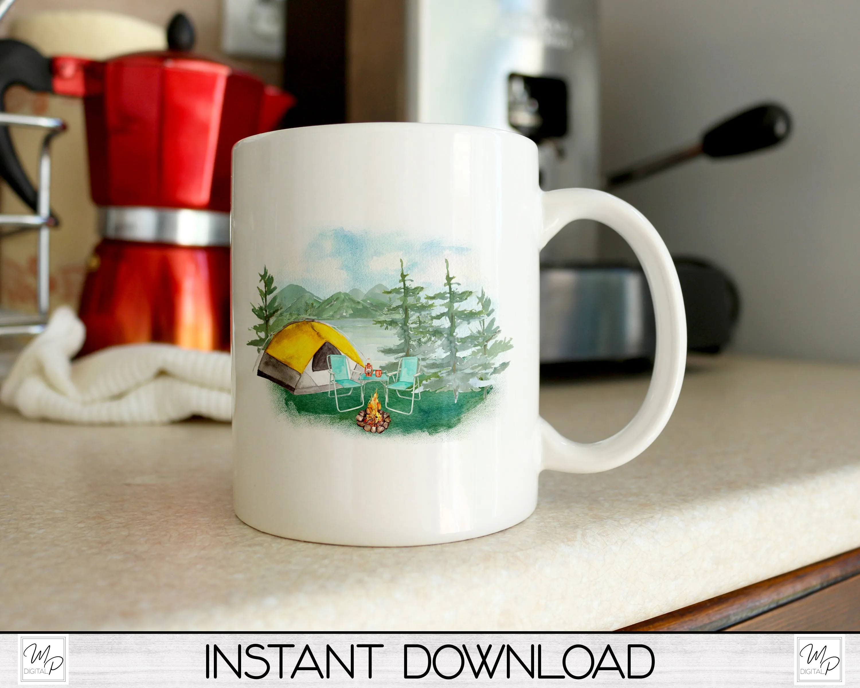 Tent Camping PNG Sublimation Design, Digital Download