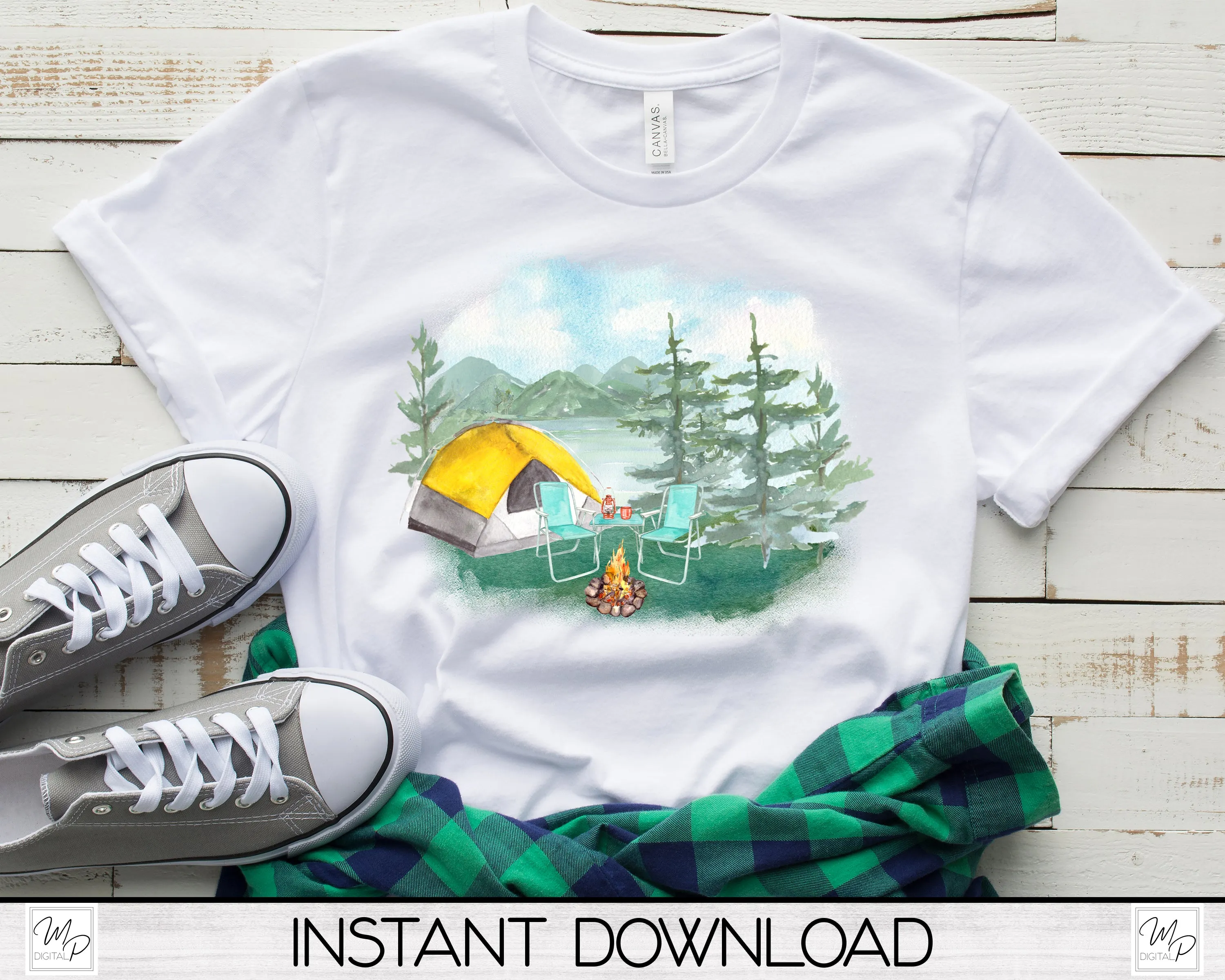 Tent Camping PNG Sublimation Design, Digital Download