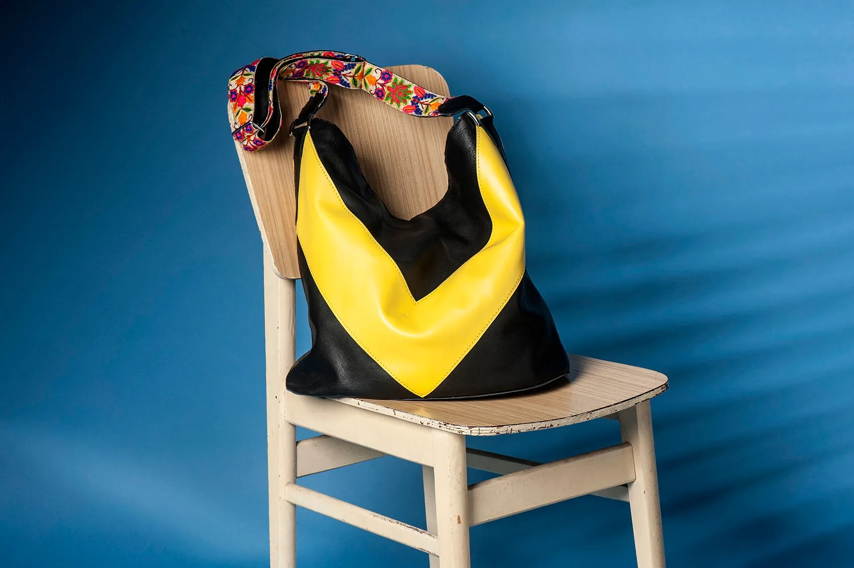 Tote bag black and yellow