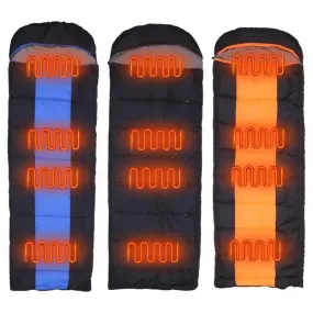 universal Zone 4 Heating sleeping bag Camping sleeping bag Portable charging heating sleeping bag  Type-c/usb Power supplies