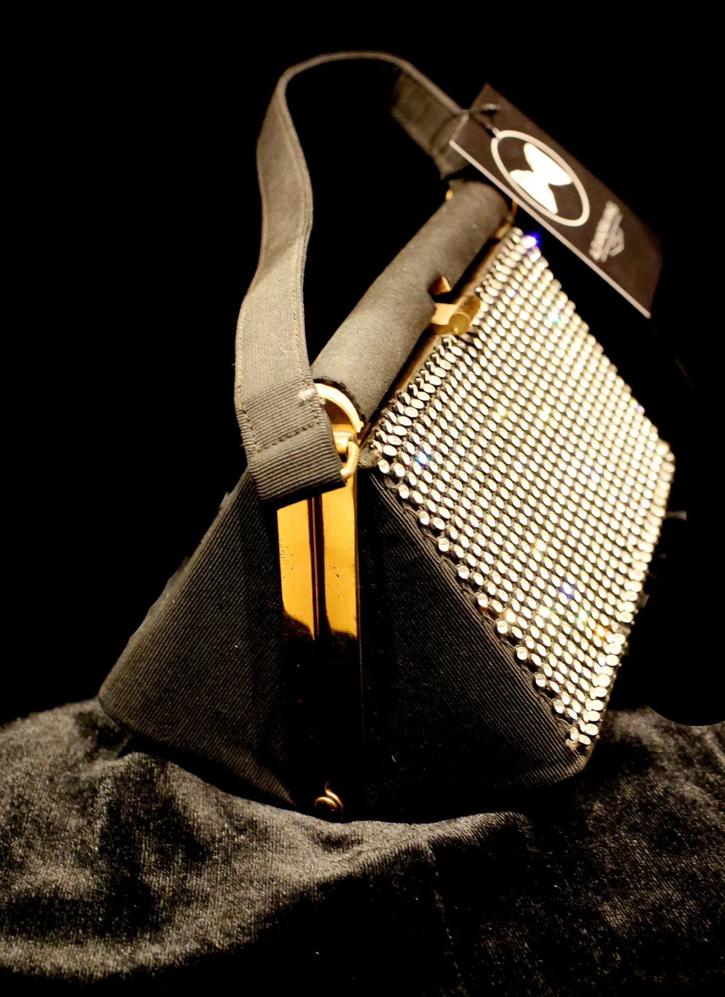 Vintage 1950s Rhinestone Box Bag