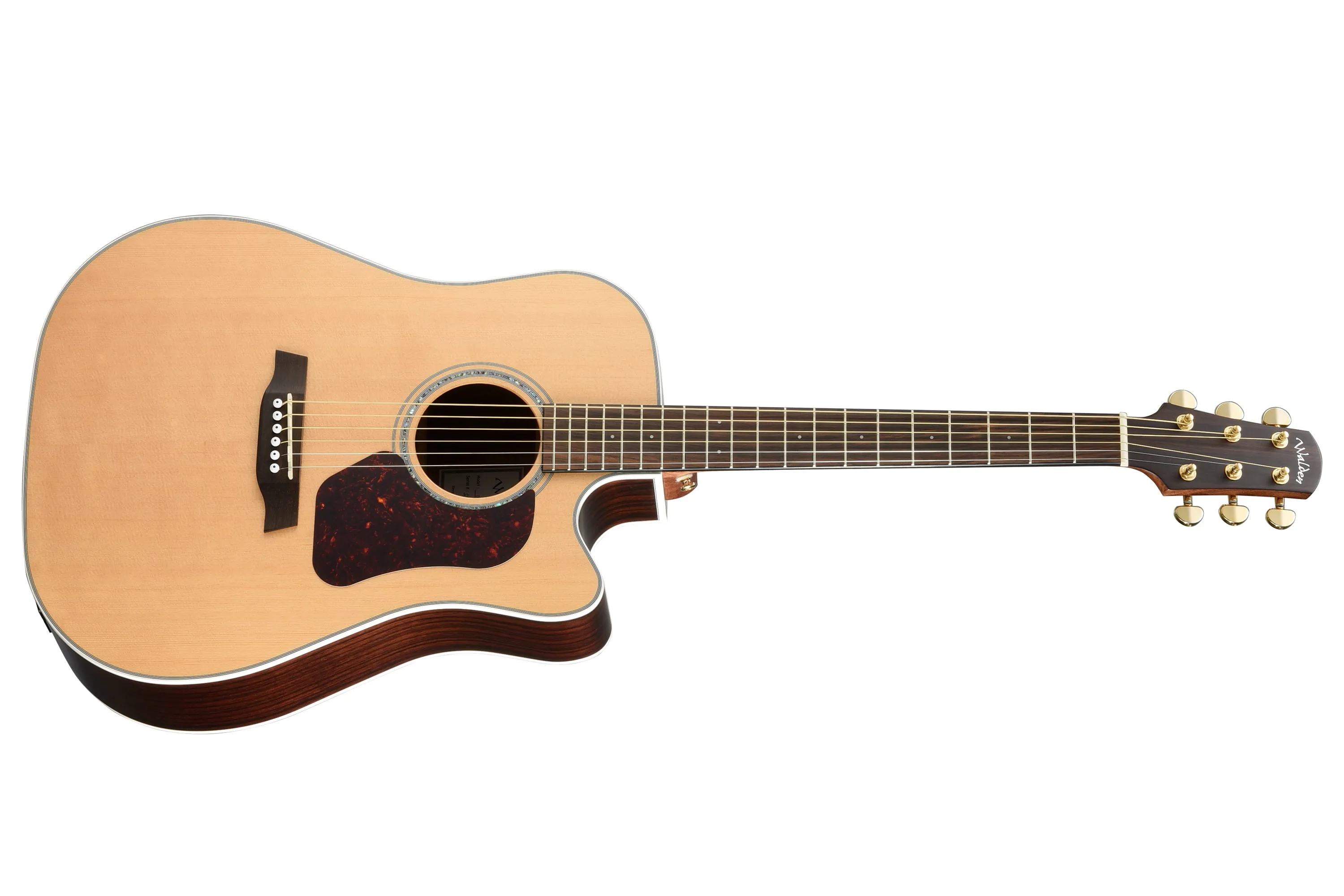 Walden Guitars D600CE The Natura Dreadnought Acoustic Cutaway-Electric Guitar - Satin Natural