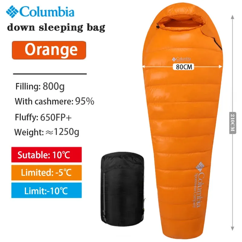 Winter Outdoor Mummy Duck Down Ultralight Camping Sleeping Bags 4 Seaon Hiking Waterproof Nylon Snowbird Travel Sleeping Bags