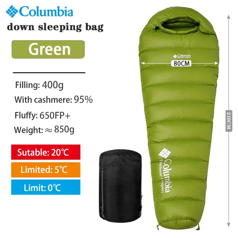 Winter Outdoor Mummy Duck Down Ultralight Camping Sleeping Bags 4 Seaon Hiking Waterproof Nylon Snowbird Travel Sleeping Bags