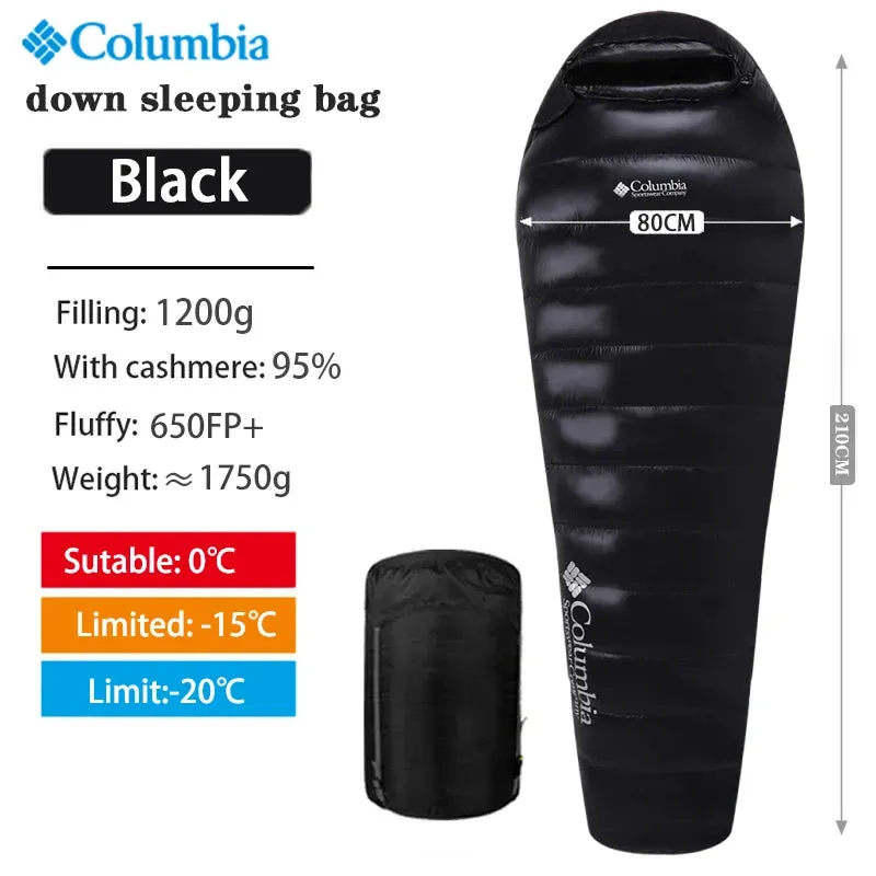Winter Outdoor Mummy Duck Down Ultralight Camping Sleeping Bags 4 Seaon Hiking Waterproof Nylon Snowbird Travel Sleeping Bags