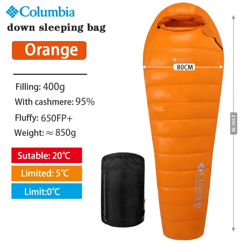 Winter Outdoor Mummy Duck Down Ultralight Camping Sleeping Bags 4 Seaon Hiking Waterproof Nylon Snowbird Travel Sleeping Bags