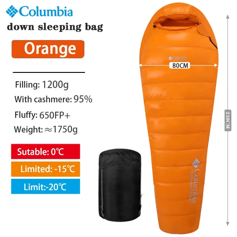 Winter Outdoor Mummy Duck Down Ultralight Camping Sleeping Bags 4 Seaon Hiking Waterproof Nylon Snowbird Travel Sleeping Bags