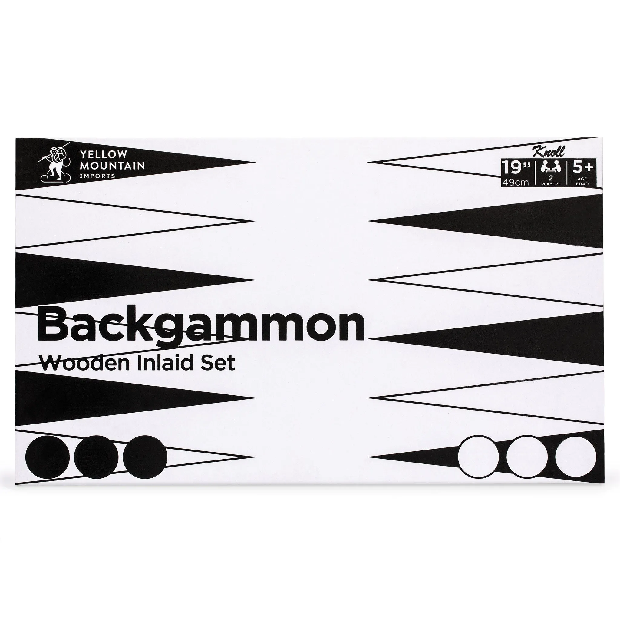 Wooden Inlaid Backgammon Game Set - Pasadena - 19"
