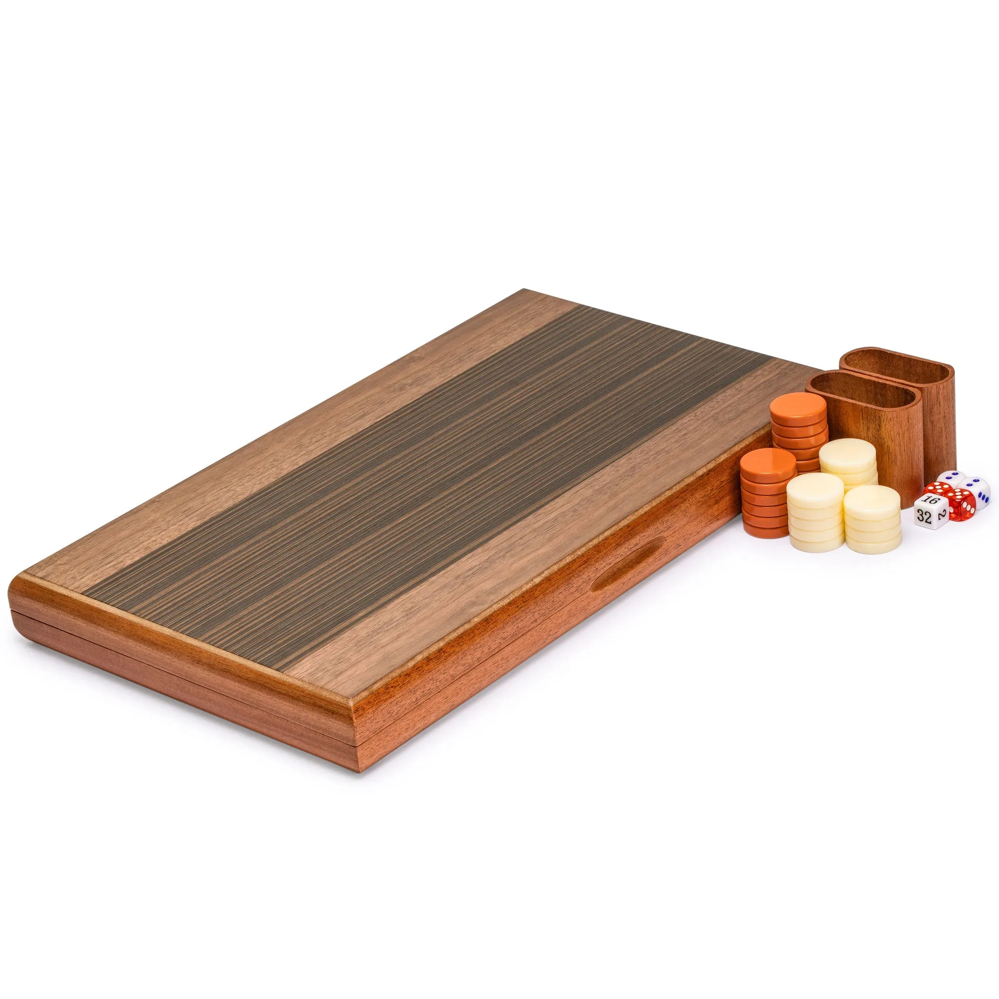 Wooden Inlaid Backgammon Game Set - Pasadena - 19"