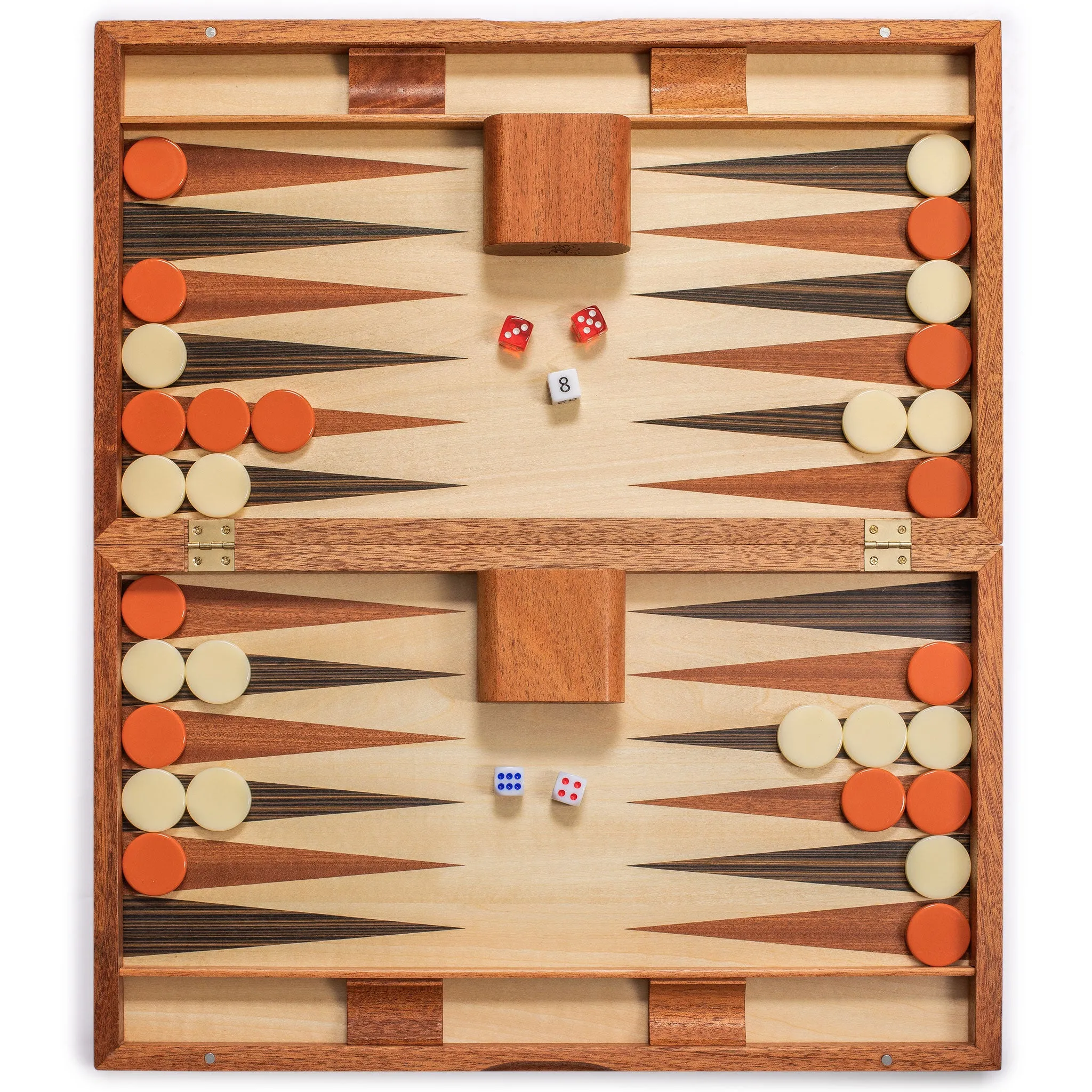 Wooden Inlaid Backgammon Game Set - Pasadena - 19"
