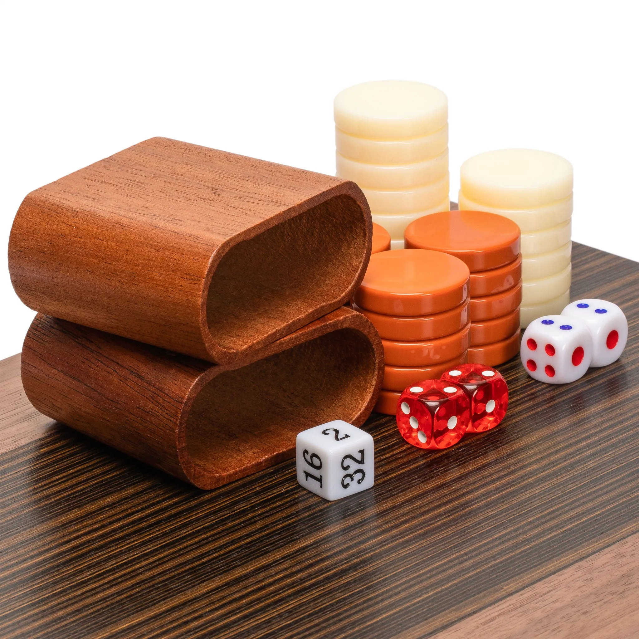 Wooden Inlaid Backgammon Game Set - Pasadena - 19"