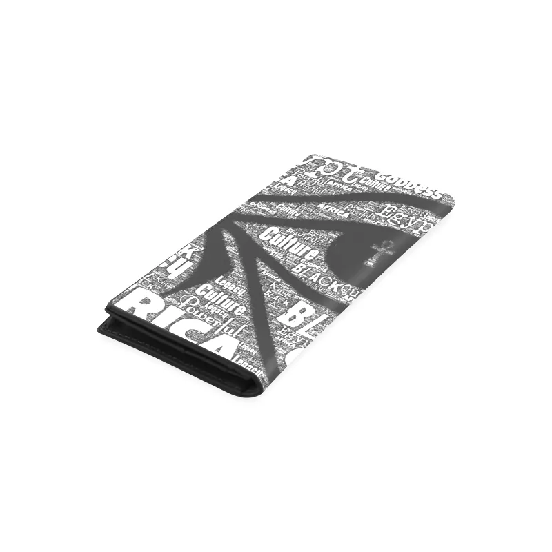 Worded Eye of Horus Ladies Leather Wallet